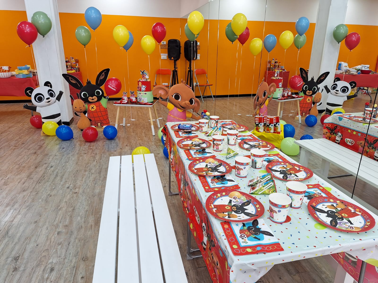 Panoramica della sala Magic Party pronta per il compleanno